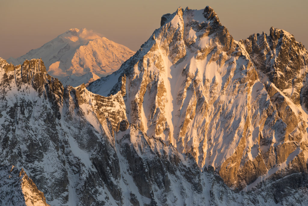 Peak 8065 and Mount Redoubt, Neacola Mountains, southern Alaska Range